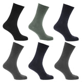 Mens Non Elastic Diabetic Socks (Pack Of 6) (UK Shoe 6-11) Shades Of Blue / 1EA