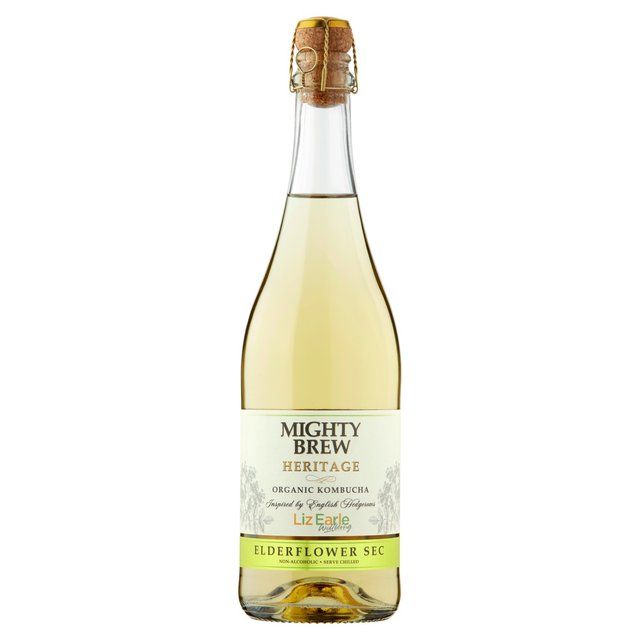 Mighty Brew Heritage x Liz Earle Wellbeing Organic Elderflower Sec Kombucha 750ml