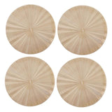 Mikasa 4pc PU Round Placemats Gold 38cm Tagged 4 per pack