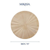 Mikasa 4pc PU Round Placemats Gold 38cm Tagged 4 per pack