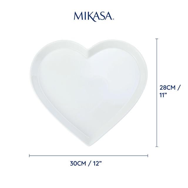 Mikasa Chalk Porcelain Heart Serving Platter 30cm Labelled