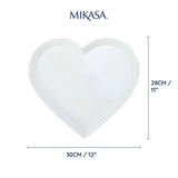 Mikasa Chalk Porcelain Heart Serving Platter 30cm Labelled