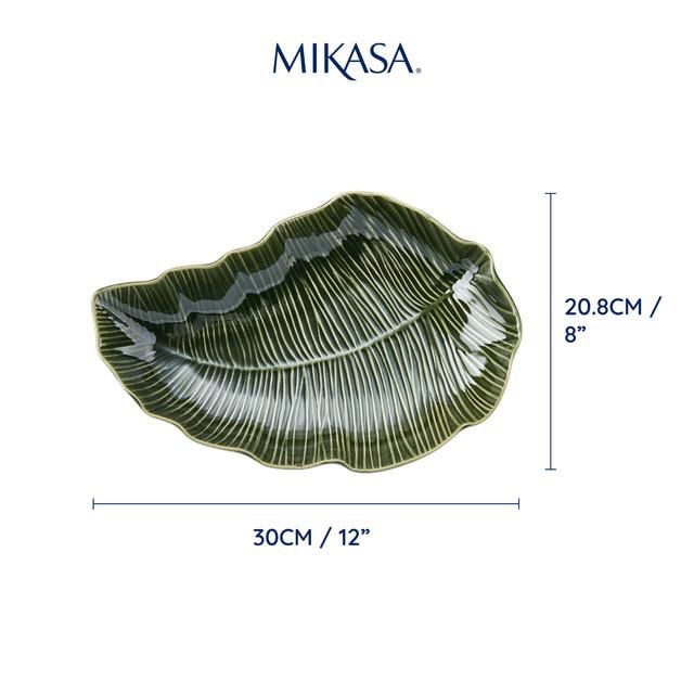 Mikasa Jardin Stoneware Leaf Serving Dish 30cm Gift boxed