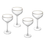Mikasa Sorrento 4pc Champagne Coupe Glasses 350ml Gift boxed 4 per pack