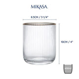 Mikasa Sorrento 4pc Stemless Glasses 400ml Gift boxed 4 per pack