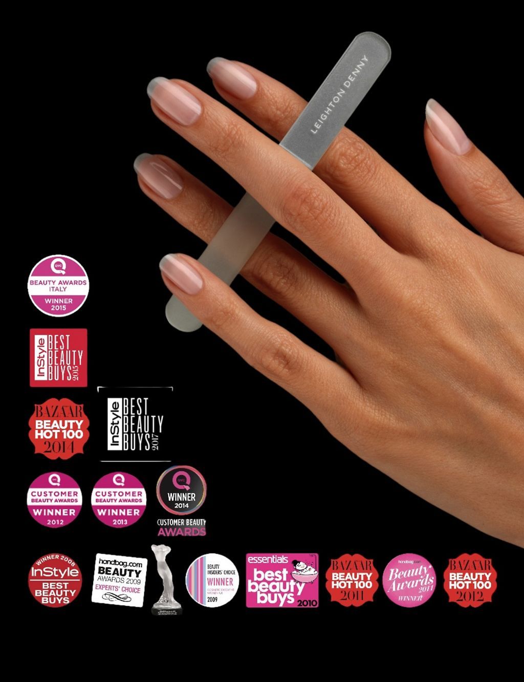 Mini Travel Crystal Nail File & Case 90mm