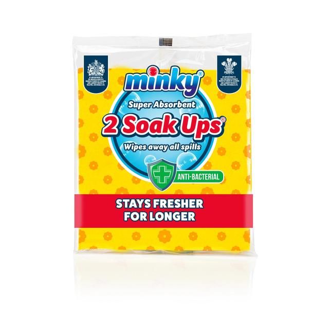 Minky Anti-Bacterial Soak Up Cloths 2 per pack