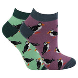 Miss Sparrow 2 Pairs Ladies Bamboo Trainer Socks 4-7 UK