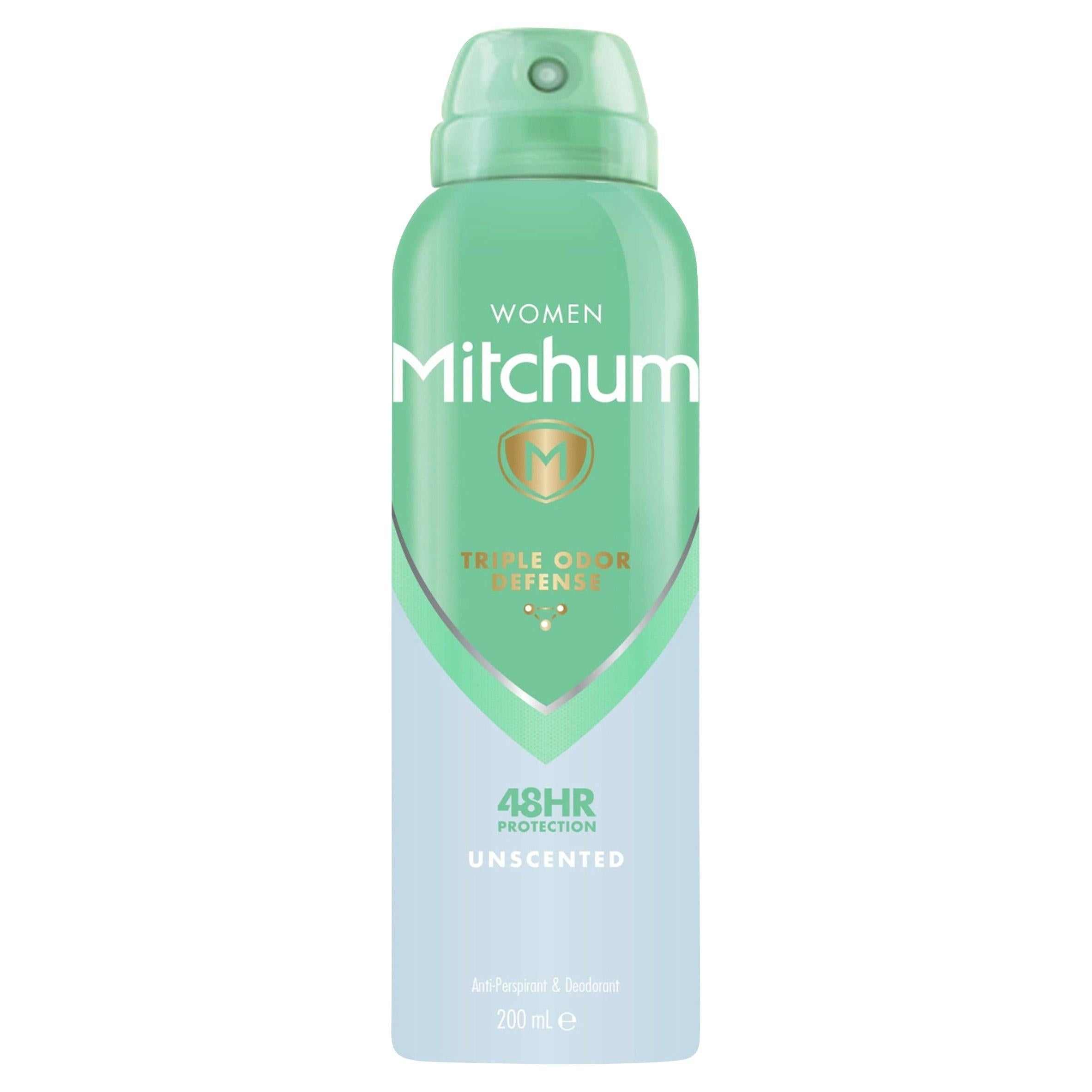 Mitchum Women Triple Odor Defense Protection Unscented Anti-Perspirant & Deodorant 200ml