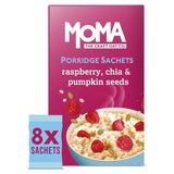 MOMA Raspberry Chia & Pumpkin Seed Jumbo Oat Porridge Sachets Vegan 8 per pack