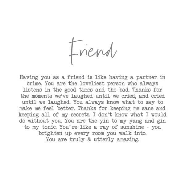 Moments Stoneware Mug - Friend