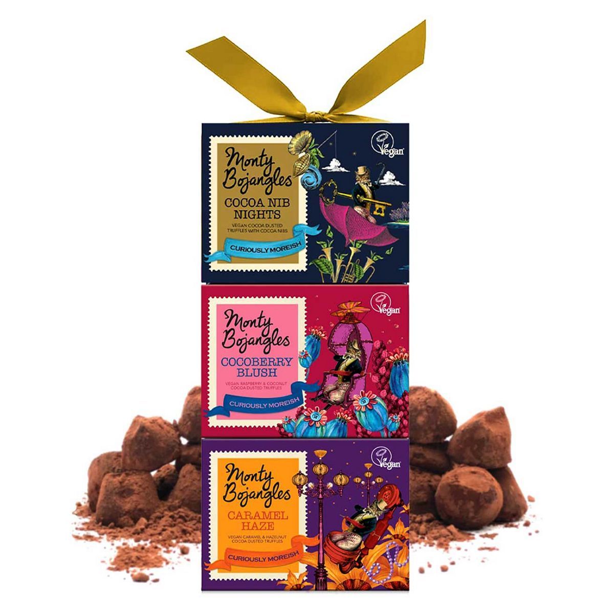 Monty Bojangles Vegan Cocoa Dusted Truffles Collection Gift Tower 300g