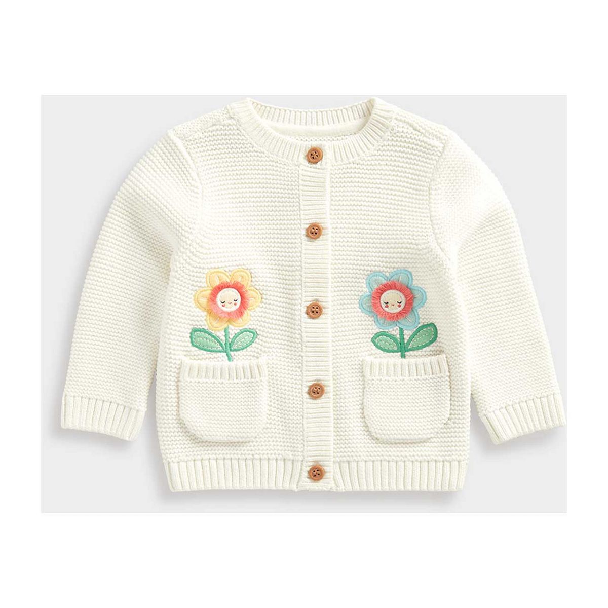 Mothercare Flower Pocket Knitted Cardigan