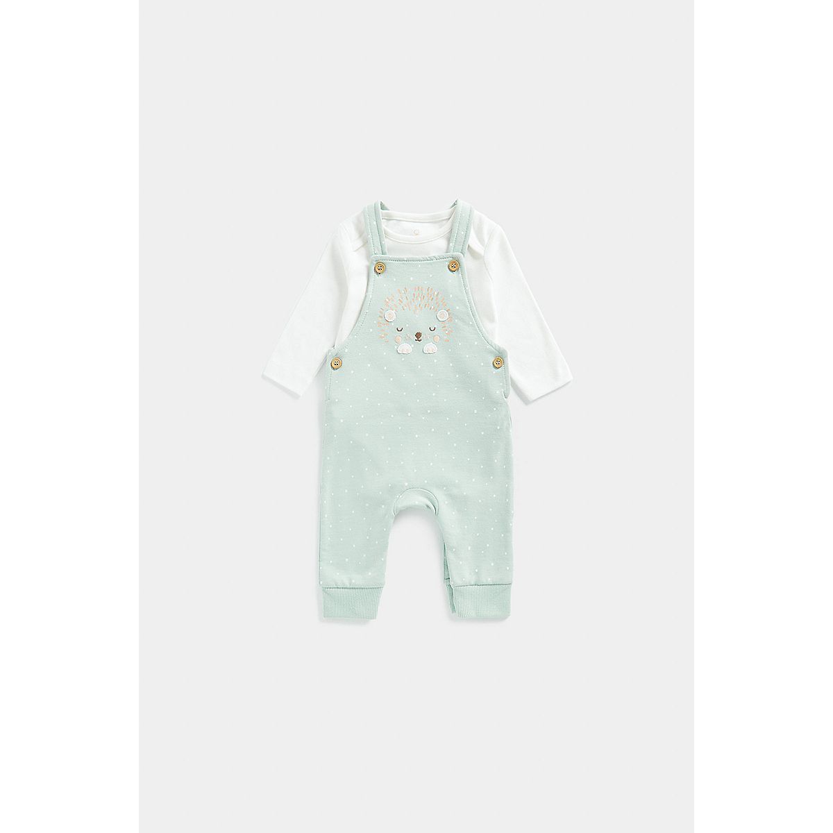 Mothercare My First Green Dungarees and Bodysuit Set