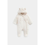 Mothercare My First Pink Fluffy Pramsuit