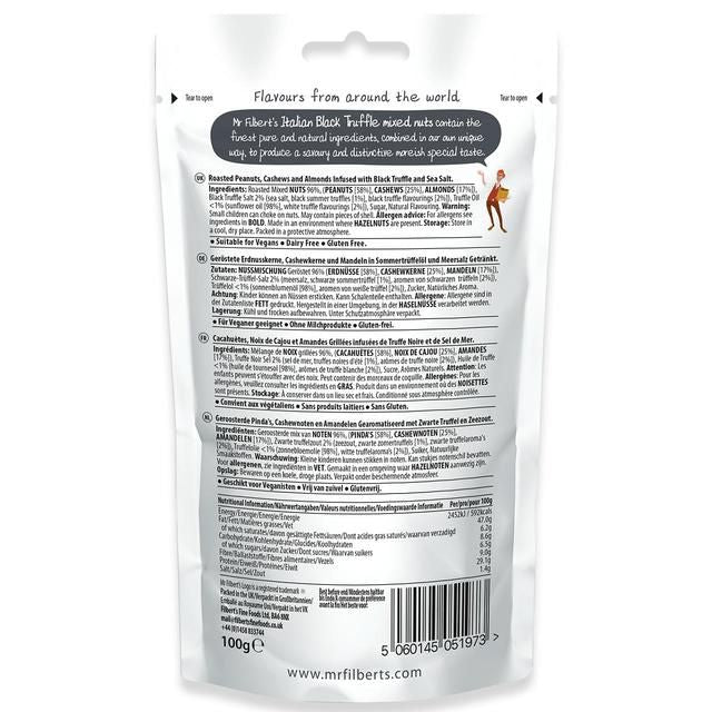 Mr Filbert's Italian Black Truffle & Sea Salt Mixed Nuts   100g