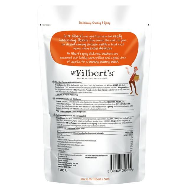Mr Filberts Sweet Chilli Rice Crackers 150g