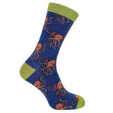 Mr Heron Mens Animal Design Bamboo Socks 6-11 UK Octopus (Navy) / 1EA