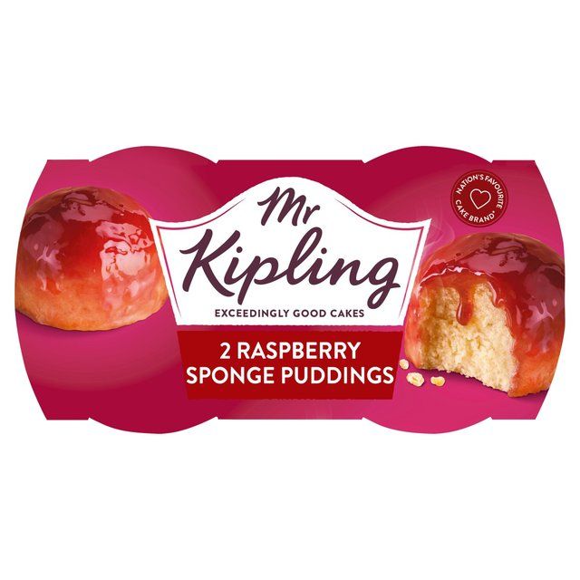Mr Kipling Raspberry Sponge Puddings 2 per pack
