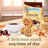 Mulino Bianco Baiocchi Biscuits with Hazelnut Cocoa Filling 260g