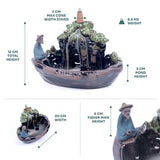 Myga Backflow Incense Burner - Fishing Pond