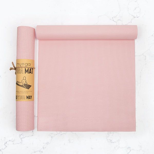 Myga Entry Level Yoga Mat - Green Dusty Pink
