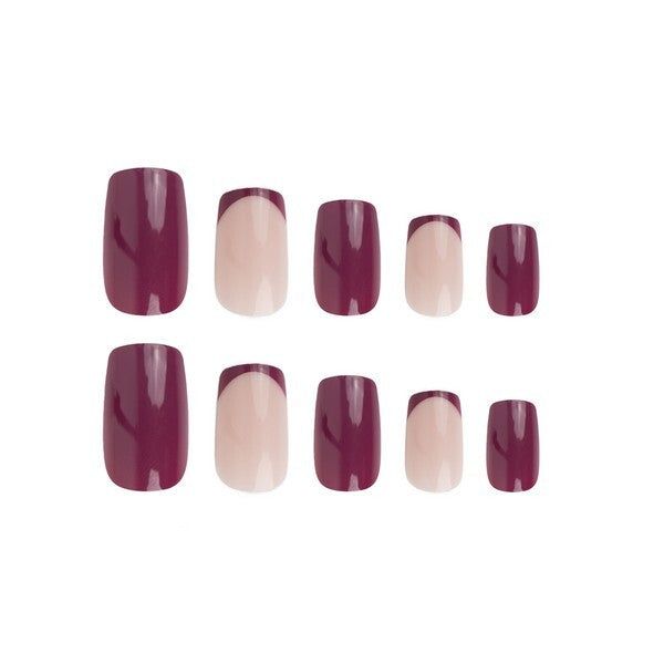 Nail HQ Pretty In Plum Square Nails