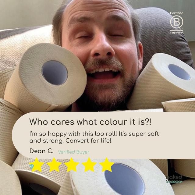 Naked Sprout Unbleached Bamboo Toilet Roll 6 per pack