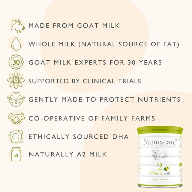 Nannycare 2 Follow on Goat Milk based Powder 6 mths+ 900g