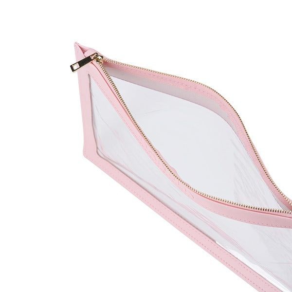 Nanshy Clear Flat Makeup Pouch (Pink).