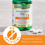 Nature's Bounty Max Strength Zinc 25 mg tabs - Pk of 100