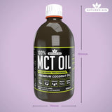 Natures Aid 100% MCT Oil Premium Coconut Oil 500ml