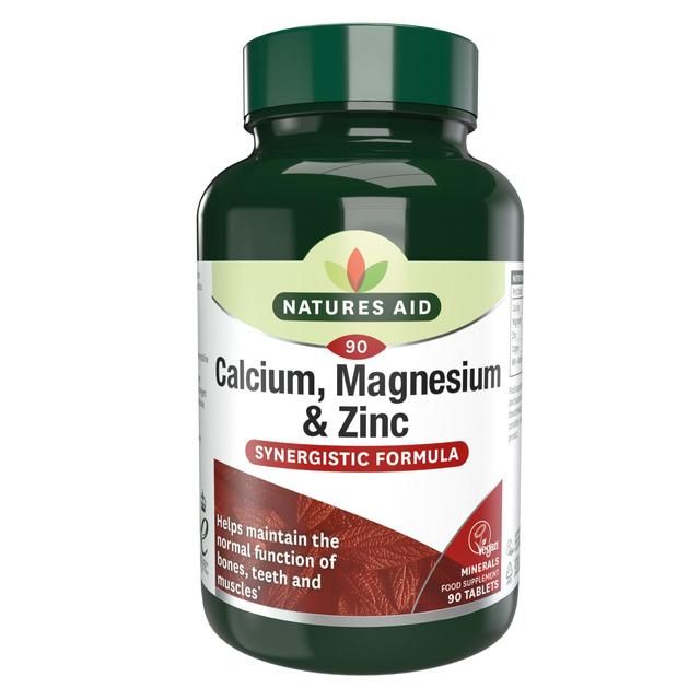 Natures Aid Calcium Magnesium & Zinc Supplement Tablets 90 per pack