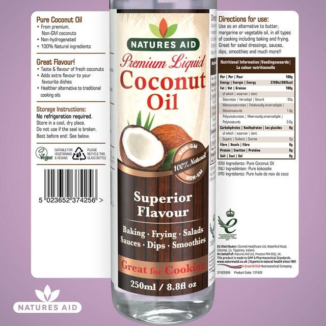 Natures Aid Coconut Oil 250ml