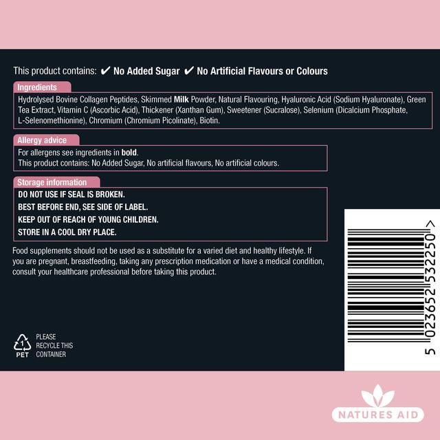 Natures Aid Collagen Vanilla Shake 225g