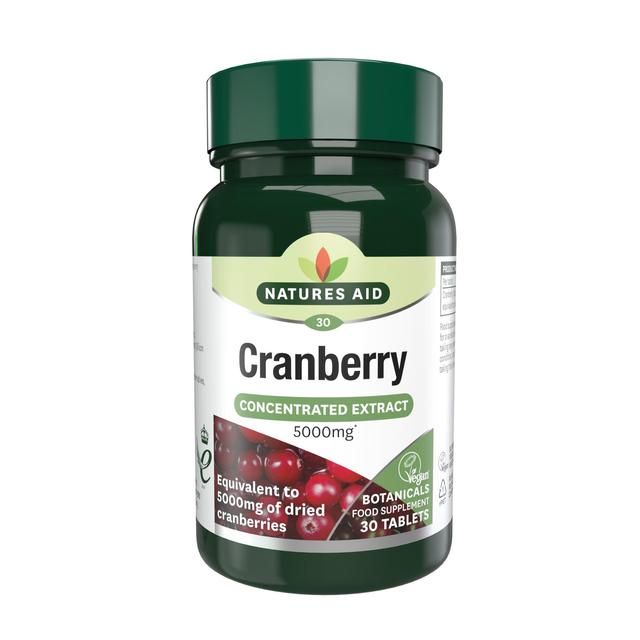 Natures Aid Cranberry Supplement Tablets 5000mg 30 per pack