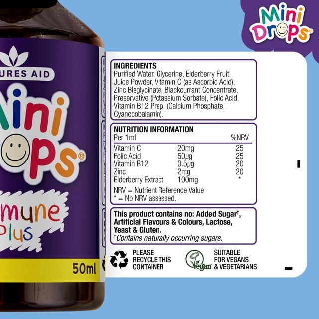 Natures Aid Mini Drops Immune Plus for Infants & Children