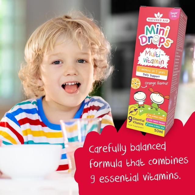 Natures Aid Mini Drops Multivitamin for Infants & Children 50ml