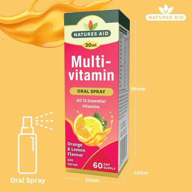 Natures Aid Multivitamin Oral Spray (Orange & Lemon Flavour) 30ml