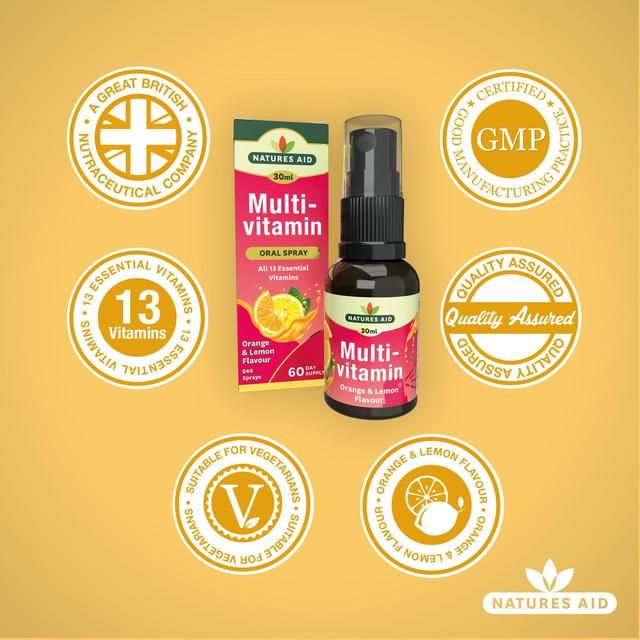 Natures Aid Multivitamin Oral Spray (Orange & Lemon Flavour) 30ml