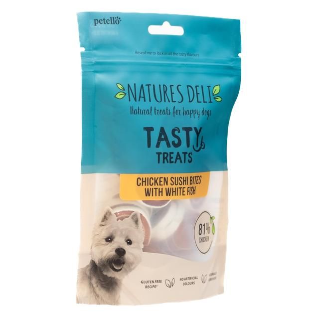 Natures Deli Chicken and Fish Sushi Bites Dog Treats 100g
