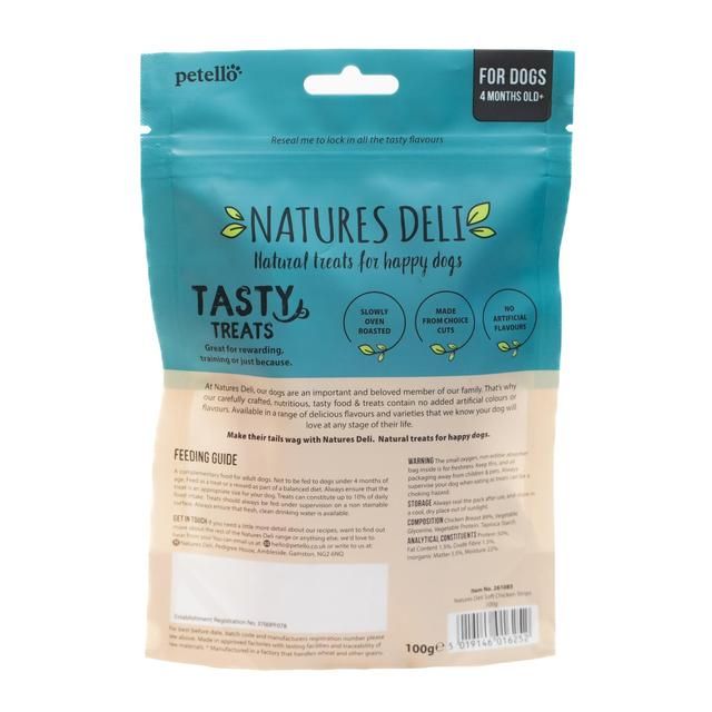 Natures Deli Soft Chicken Strips Dog Treats 100g