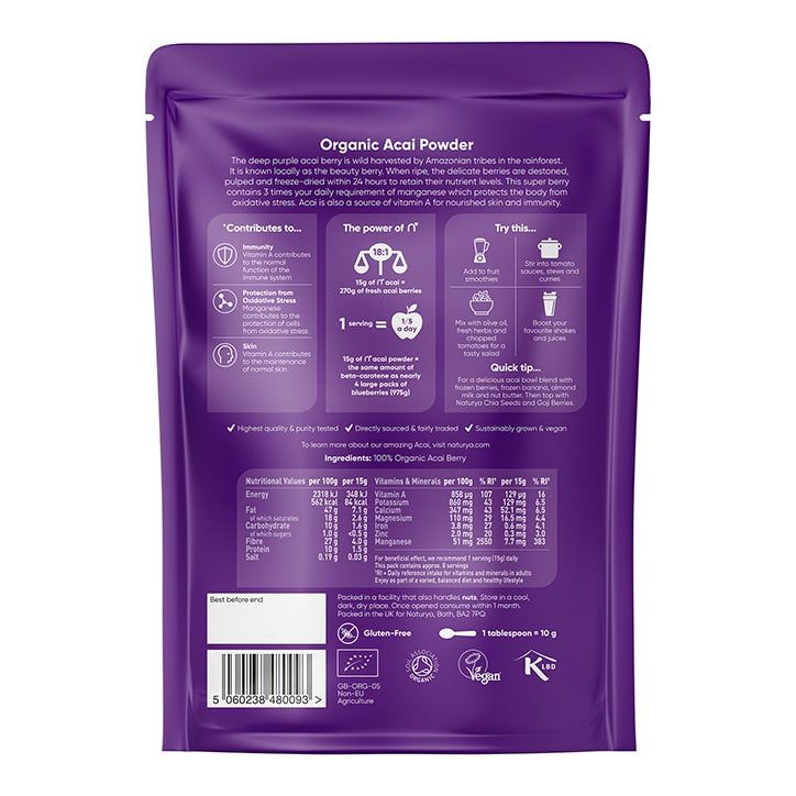 Naturya Organic Acai Powder 125g