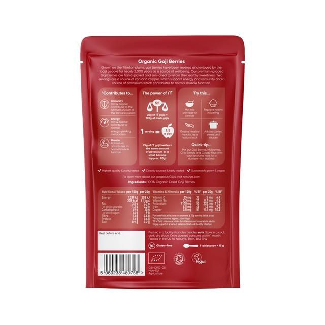 Naturya Organic Sundried Goji Berries 125g
