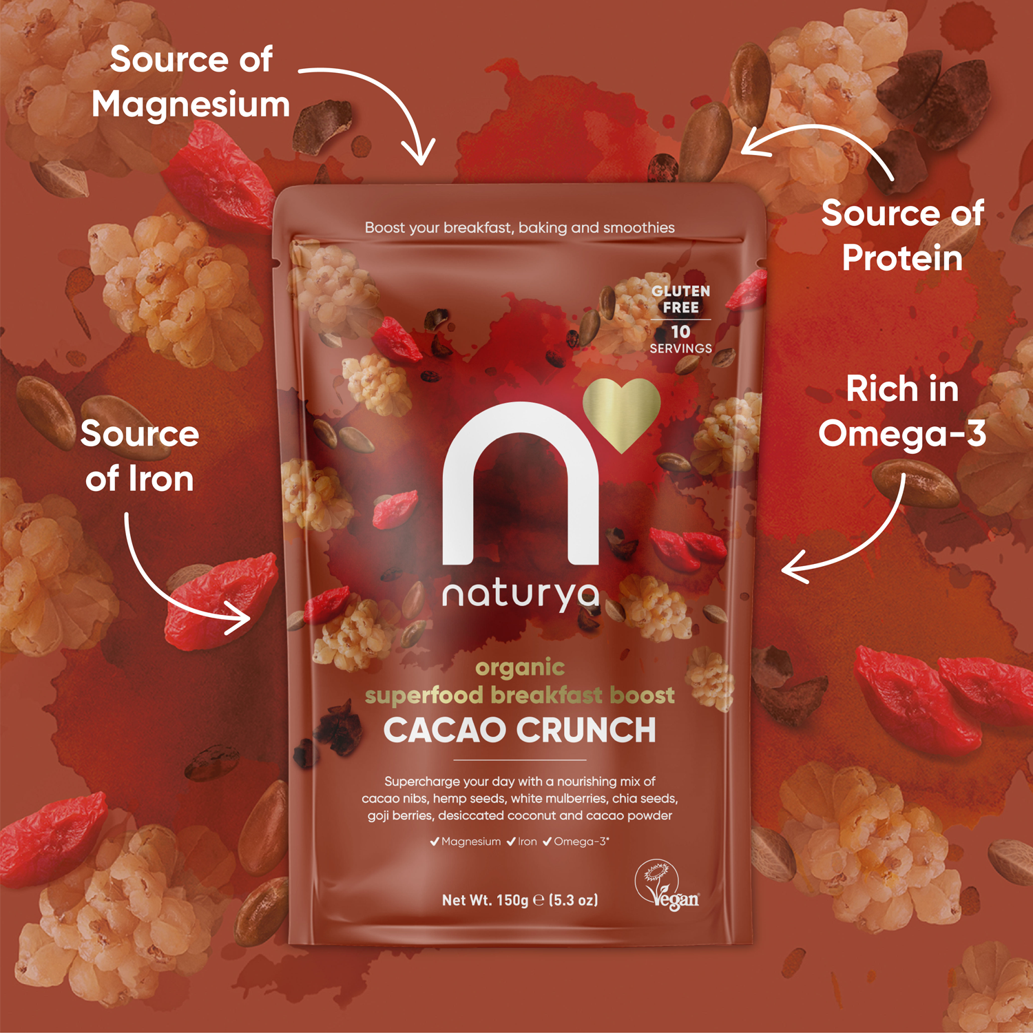 Naturya Organic Superfood Breakfast Boost Seed Crunch 150g