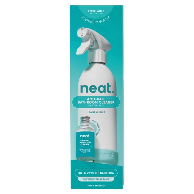 Neat Anti-Bac Bathroom Cleaner Refill Starter Pack Sage & Mint 500ml