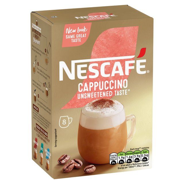 Nescafe Gold Cappuccino Unsweetened Instant Coffee 8 Sachets 8 per pack