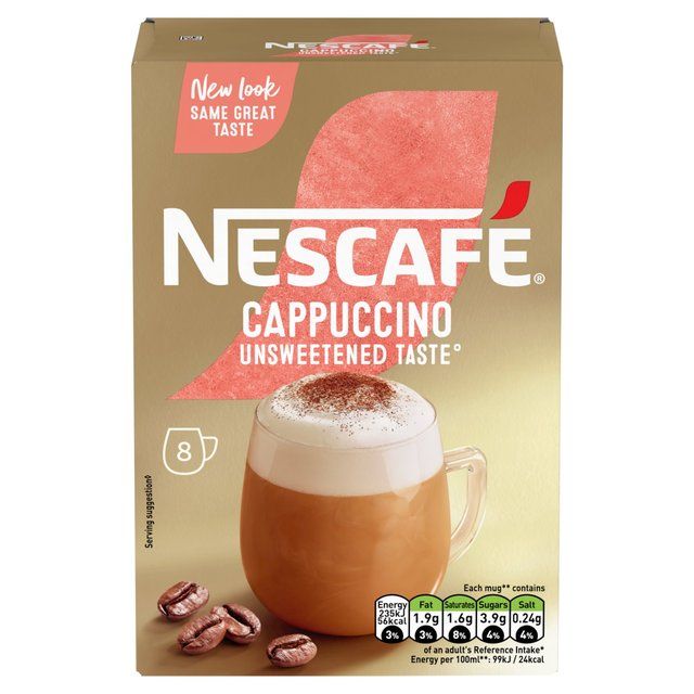Nescafe Gold Cappuccino Unsweetened Instant Coffee 8 Sachets 8 per pack