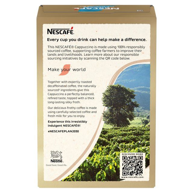 Nescafe Gold Decaff Cappuccino Unsweetened Instant Coffee 8 Sachets 8 per pack