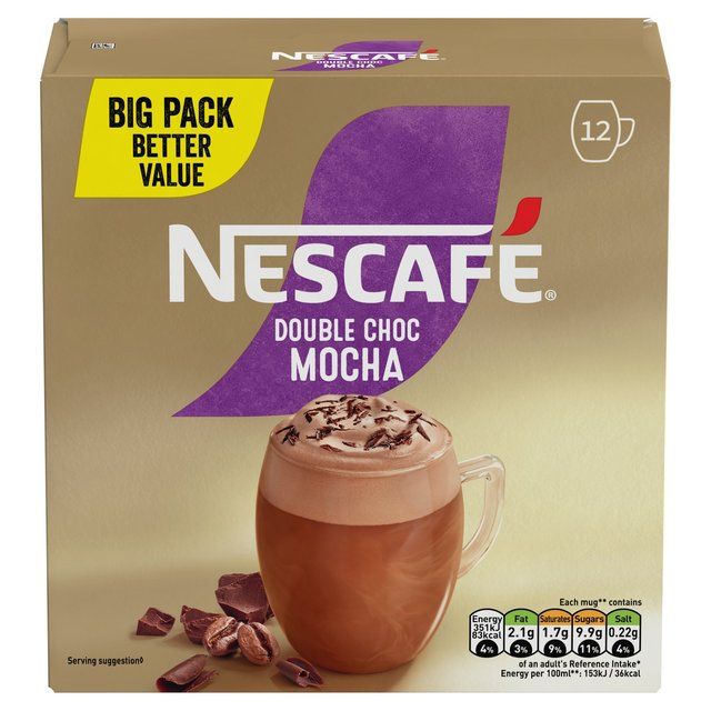 Nescafe Gold Double Choc Mocha Instant Coffee Sachets 12 per pack